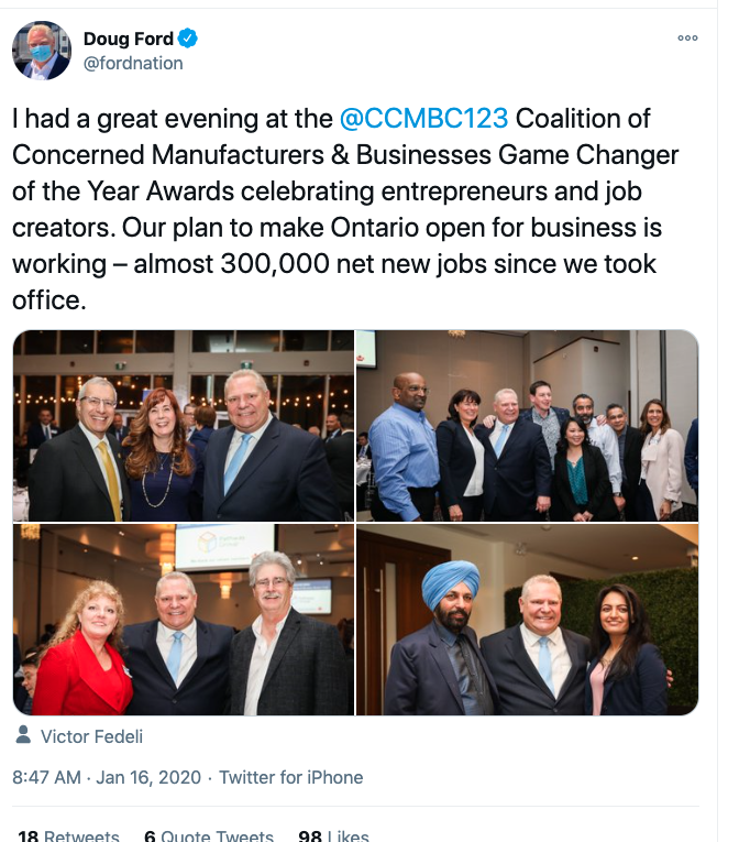 I was curious about the people who asked the Ford government to get rid of paid sick days…