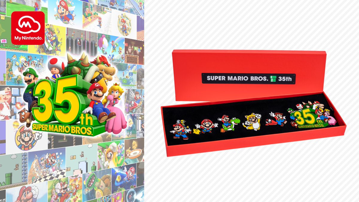 Also, purchase #SuperMario3DWorld + #BowsersFury and complete 14 additional Mario themed missions to become eligible to receive the Super Mario Bros. 35th Anniversary Pin Set #2! Pin sets available in limited quantities & while supplies last. ninten.do/6010pYnKY