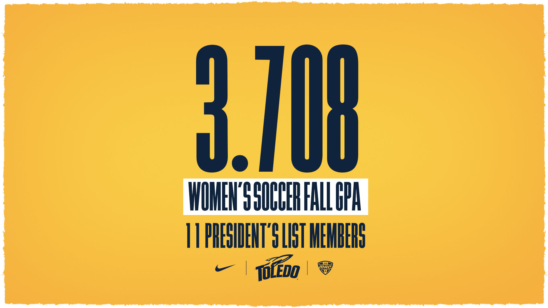 Toledo Soccer on Twitter: "Rockets post 3.708 GPA in fall semester. #GoRockets 🚀⚽️📚👏 ☑️11 Rockets earn spot on List (4.0 GPA) ☑️22 Rockets the Dean's List (3.5 GPA or higher)