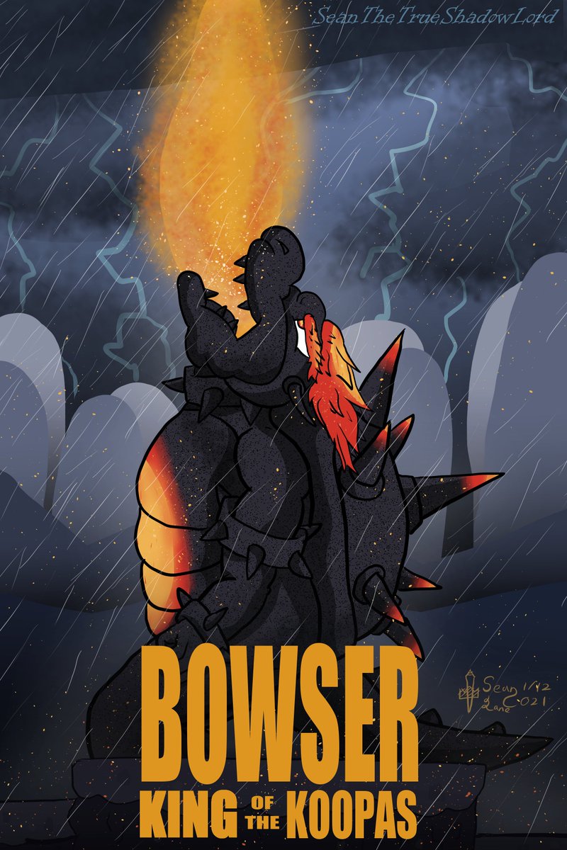 KnightOfArcane's tweet photo. saw ‘God-Slayer Bowser ‘ for Bowser’s Fury and so drew this poster of him inspired by the Godzilla King of the Monsters poster
#Bowser #BowsersFury #GodSlayerBowser #Nintendo #Godzilla #fanart #ArtistsOnTwitter #Mario3DWorld #KoopaKing #NintendoFanart
Commissions are Open https://t.co/32uspsUCP0