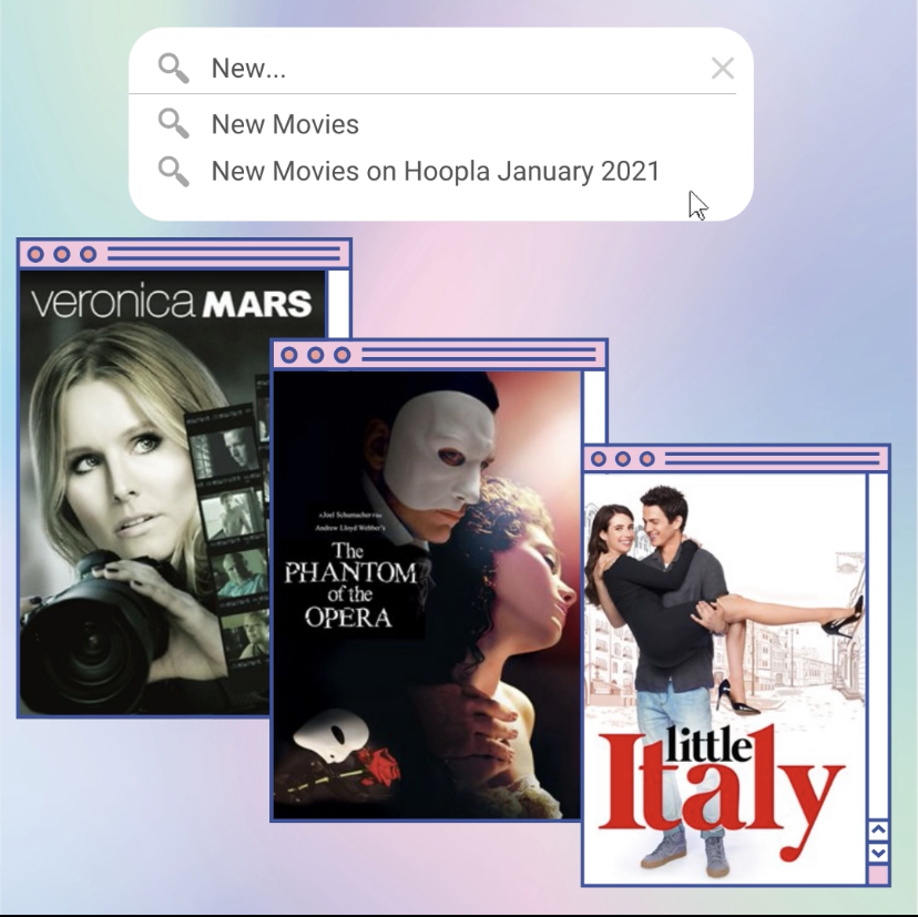 BexarBibliotech's tweet photo. Have fun at home by having a movie night with @hoopladigital tonight! Check out their new selection of movies for January and don’t forget you get 5 check outs on Hoopla every month! 🤗📽📚 #bexarcounty #bibliotechpubliclibrary #hoopladigital #veronicamars #phantonoftheopera https://t.co/moWtDM9et9