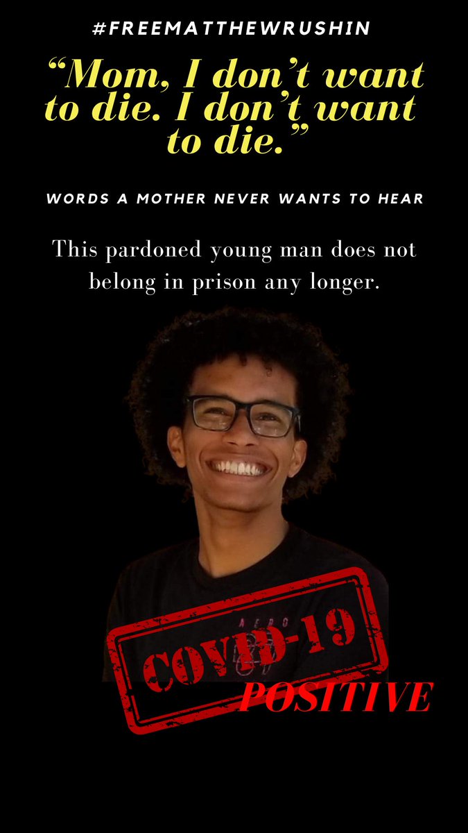 Matthew tested positive for COVID19. He has underlying health conditions. Why not release him now? This pardoned young man does not belong in prison any longer! <a href="/itsjasonflom/">Jason Flom</a> <a href="/GovernorVA/">Governor Abigail Spanberger</a> <a href="/JessicaJackson/">Jessica Jackson</a> <a href="/devbostick/">Devon Bostick</a> <a href="/TerryMcAuliffe/">Terry McAuliffe</a> <a href="/VaAutismProject/">VaAutismProject</a>
