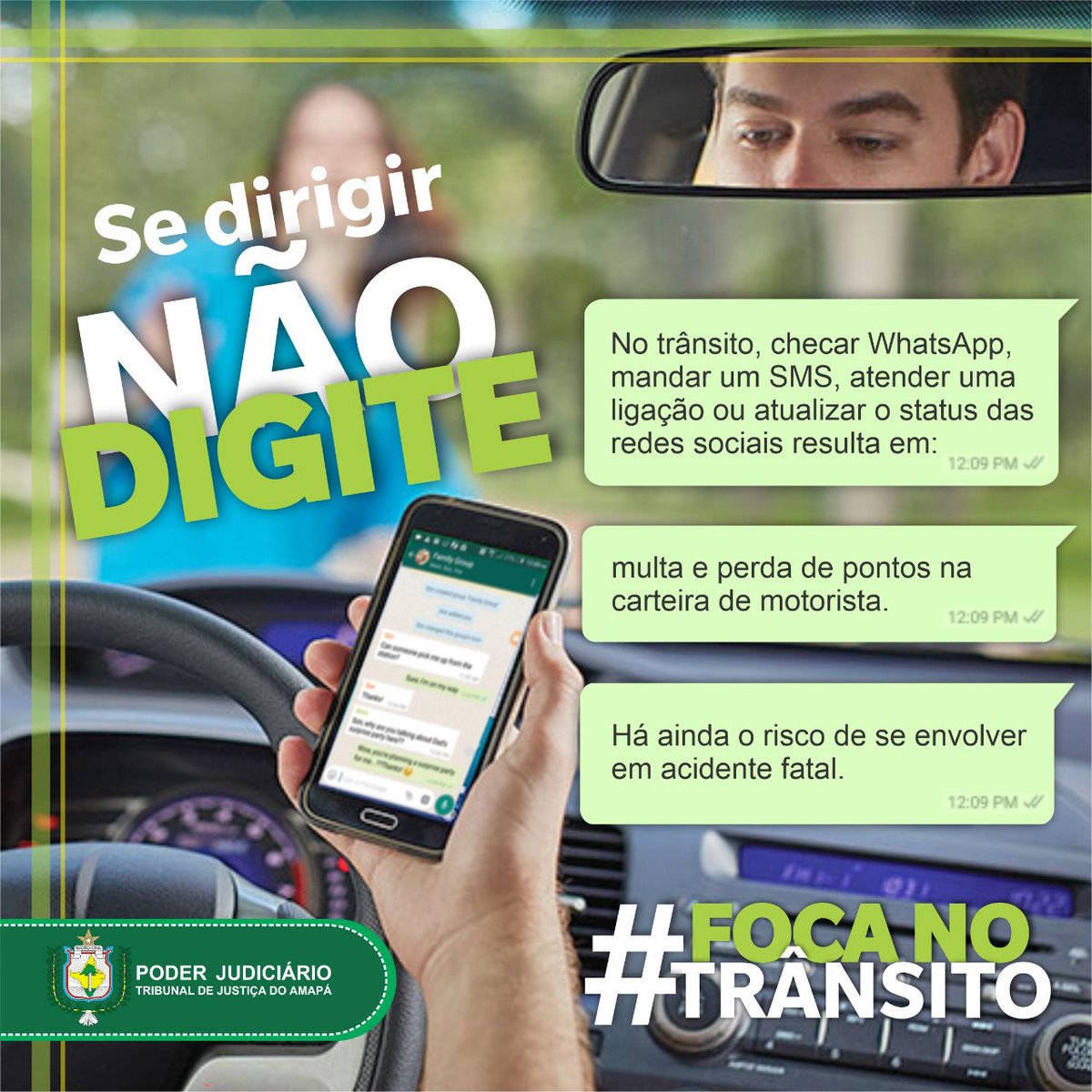 Tjap_Oficial's tweet photo. Celular e direção não combinam!
Utilizar o celular enquanto dirige é Infração Gravíssima, passível de multa no valor de R$ 293,47 e aplicação de 7 pontos na Carteira.
#FocoNoTrânsito
#FocoNaVida https://t.co/fyRaHK2apg