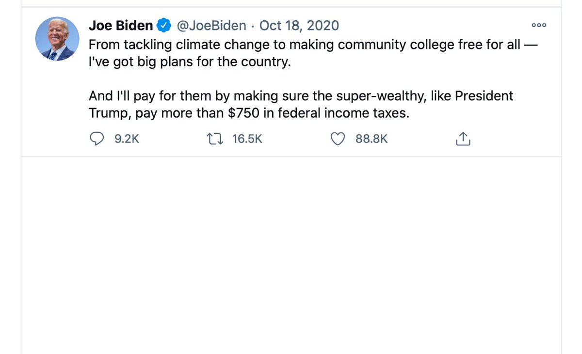 Just curious <a href="/JoeBiden/">Joe Biden</a>. I've been doing some research and noticed that ALL of your tweets prior to October 18th of 2020 are deleted. 👇🏾Why? <a href="/FoxNews/">Fox News</a>? @MSNBC? <a href="/NBCPolitics/">NBC Politics</a>? @NYTimes? <a href="/Breitbart/">Andrew Breitbart</a>? <a href="/CNN/">CNN</a>? What does the President-Elect have to hide?