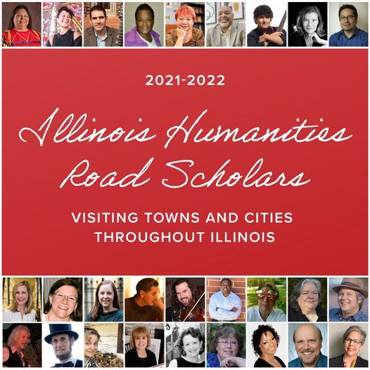 TDTebbenWhite's tweet photo. We're bringing the Humanities to communities all throughout Illinois, helping its people to examine the world in all its varied shades; and to discover in it the remarkable, the strange, the fantastic, the tragic, the humorous, and the beautiful. Excited for the 2021-2022 season! https://t.co/zcgq1DwmAD