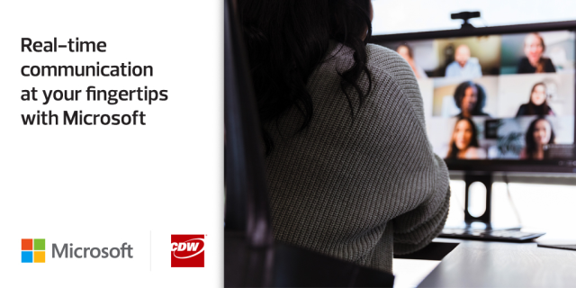 jarmbro's tweet photo. Having the right collaboration tools at hand has never been more important. With the @MicrosoftTeams Voice and Meetings with Adoption service, your org's transition to real-time communications in #MicrosoftTeams will be seamless. #cdwsocial https://t.co/tzdh70XHCP https://t.co/sdmesTDf0B