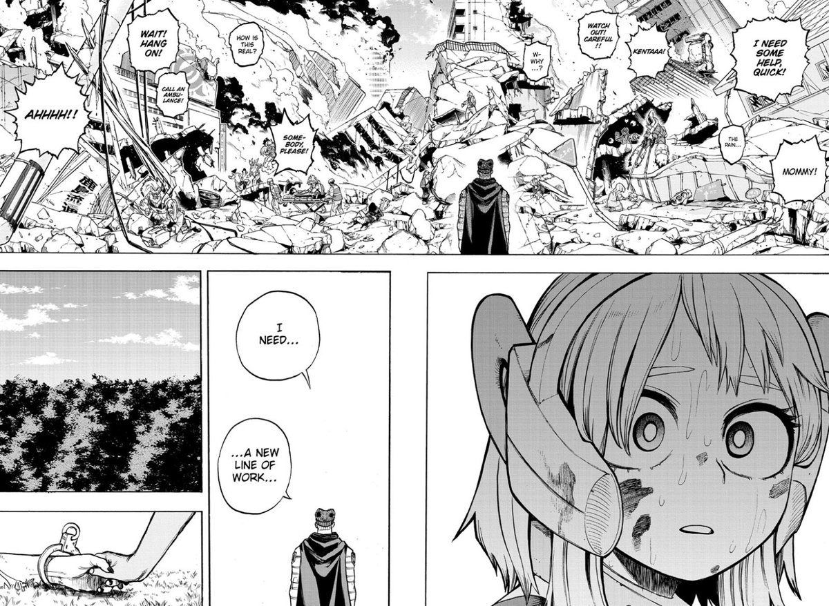 To me - on top of the fact that Ochako has been being used to convey the sense of heroes not caring // not being beings who can take on everything // not being ones who would even think of saving villains