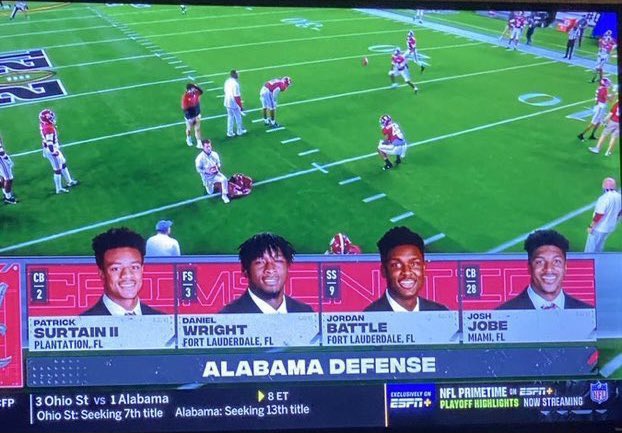 CoachBroomfield's tweet photo. They play for #Alabama but made in #Florida! The Big 3 gotta keep the kids home! #SunshineState #FloridaSpeed https://t.co/xXTFf02GBN