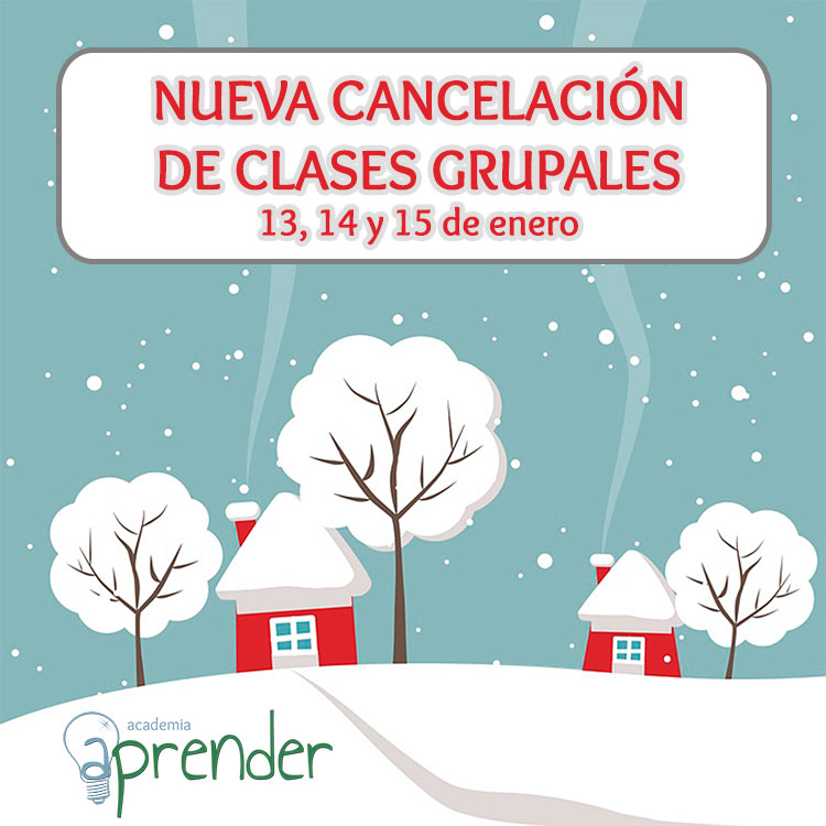 AprenderGuada's tweet photo. Debido a las fuertes heladas y a la dificultad y peligrosidad de acceder a la academia y sus inmediaciones, nos vemos obligados a suspender las clases grupales hasta el lunes día 18 de enero. Clases particulares online.
https://t.co/iRs1mCmILi https://t.co/U1cevSa6mn
