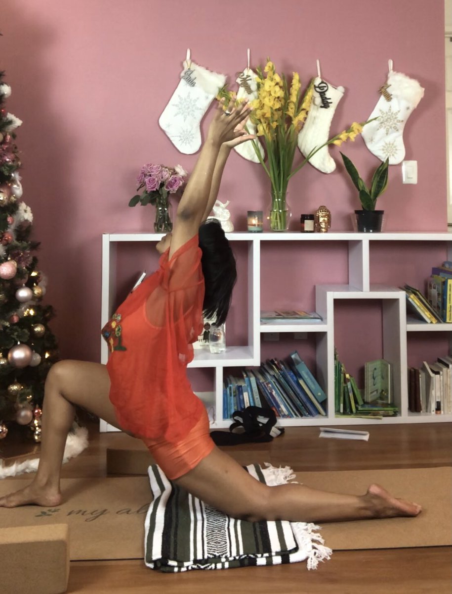 3.Your hip flexor is the muscle that helps lift your leg to walk and bend at the hip to sit. It gets really tight and short from you never moving it in the opposite direction which usually leads to back pain. Try lunges, bridge posture, dancer with a strap or King Arthur posture.