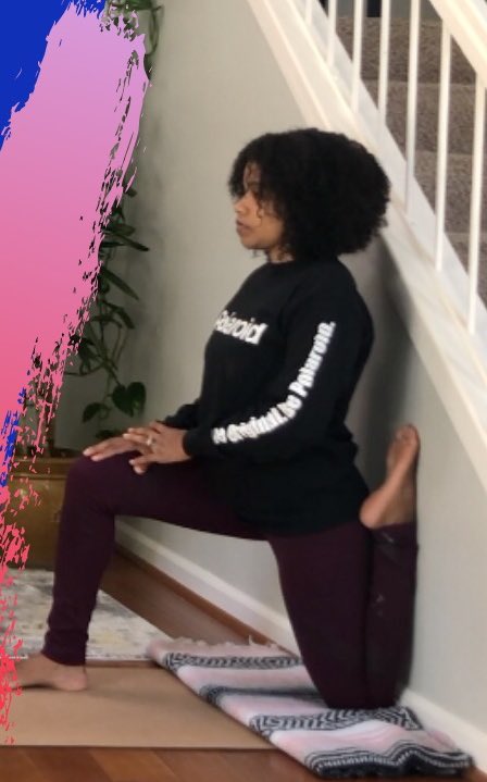 3.Your hip flexor is the muscle that helps lift your leg to walk and bend at the hip to sit. It gets really tight and short from you never moving it in the opposite direction which usually leads to back pain. Try lunges, bridge posture, dancer with a strap or King Arthur posture.