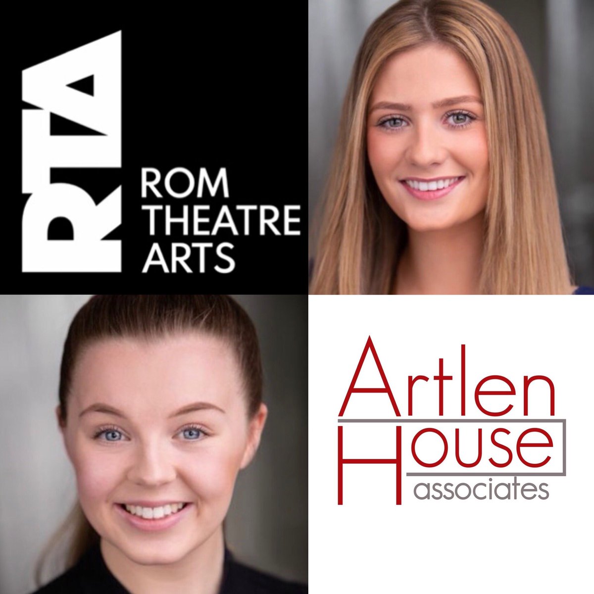 romtheatrearts's tweet photo. We are delighted to announce our 2020 graduates @sophie_mason15 &amp; @elsie_dines have recently been signed to @ArtlenHouse 

We are so PROUD of you both ❤️

Exciting times ahead... https://t.co/KGUB68caED