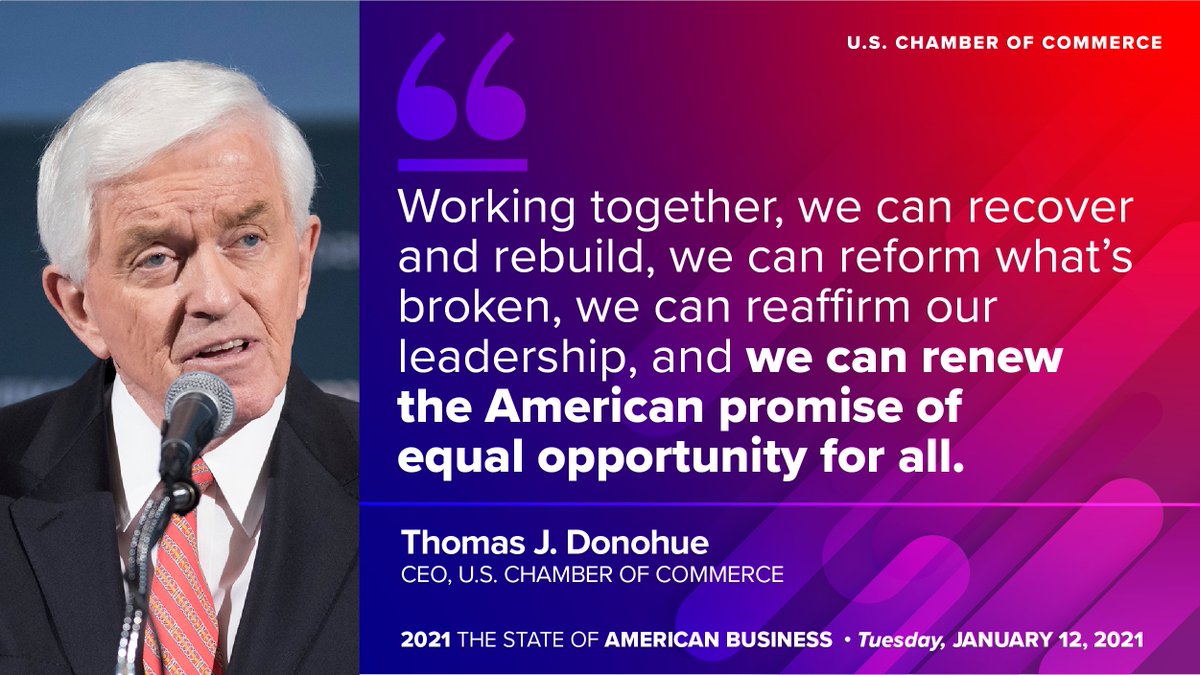 USChamber's tweet photo. A united business community can and must rally a divided nation around a widespread economic recovery, restore good governance &amp; rebuild our economy for the future. https://t.co/xbdsfyTRzs #RallyForRecovery https://t.co/Djsflye7Xh