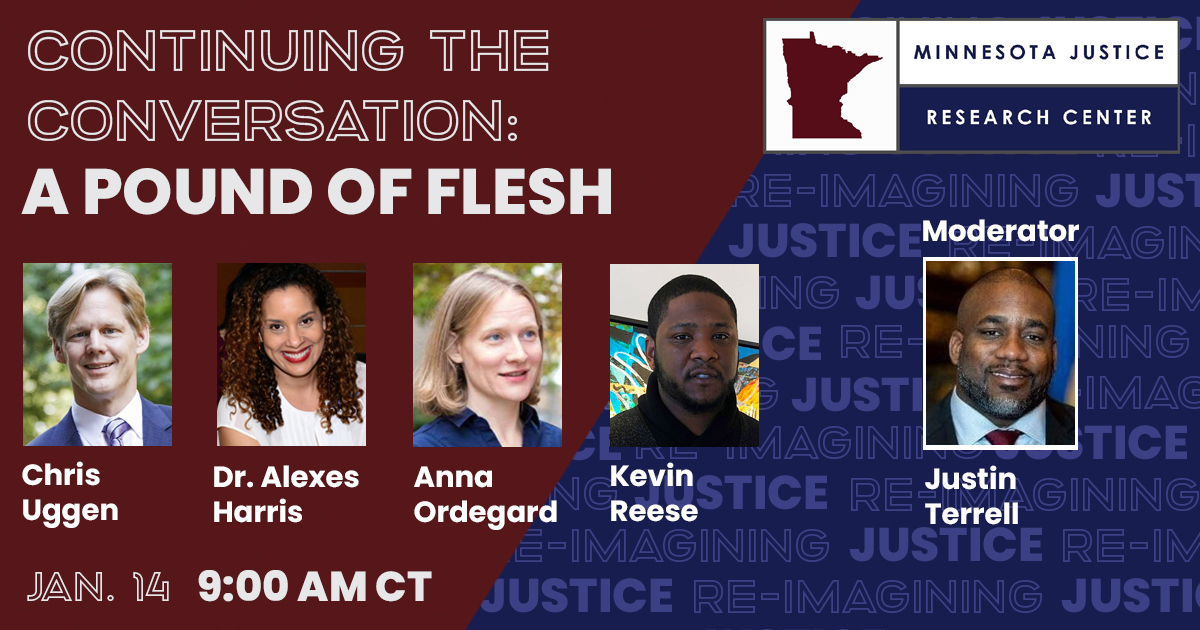 Join MNJRC for the next installment of the #ReimagingJustice A Pound of Flesh discussion.  FREE Registration here:  us02web.zoom.us/webinar/regist…