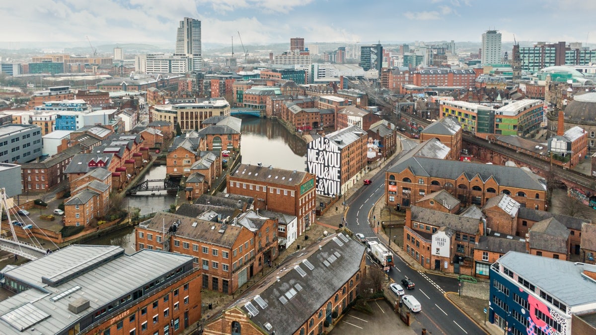 CreativeReview's tweet photo. For his biggest project yet, @anthonyburrill has designed a seven-storey-high mural for Leeds https://t.co/4aPuLsCdEJ https://t.co/SSWHQB1a0a