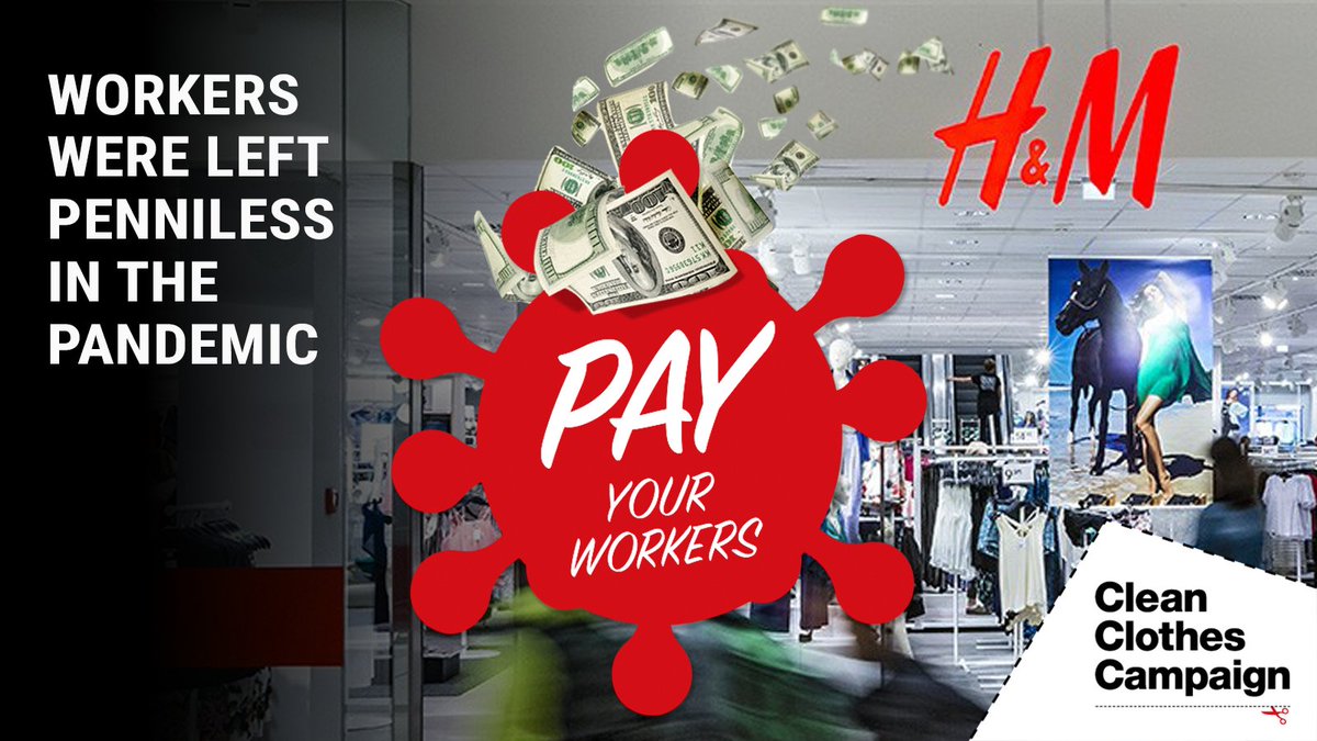 Cheers to a new year! Take the chance to get it right, <a href="/hm/">H&M</a>! After mass dismissals and underpayment of workers in 2020 it is time to commit to a wage assurance and ensure workers are paid their wages during the pandemic! Join the campaign: cleanclothes.org/payyourworkers #PayYourWorkers