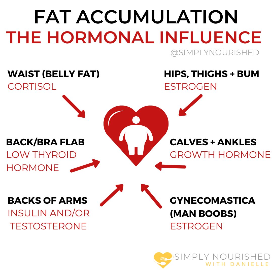 SimplyNourished's tweet photo. Do you ever hear that you "can't target fat loss"? 
Sorry, but unfortunately it's true. 

But listen, sometimes when we have hormonal imbalances we will notice that we tend to hold onto fat more in certain areas--see above for reference. ⬆️ https://t.co/7a8DkMVwaJ