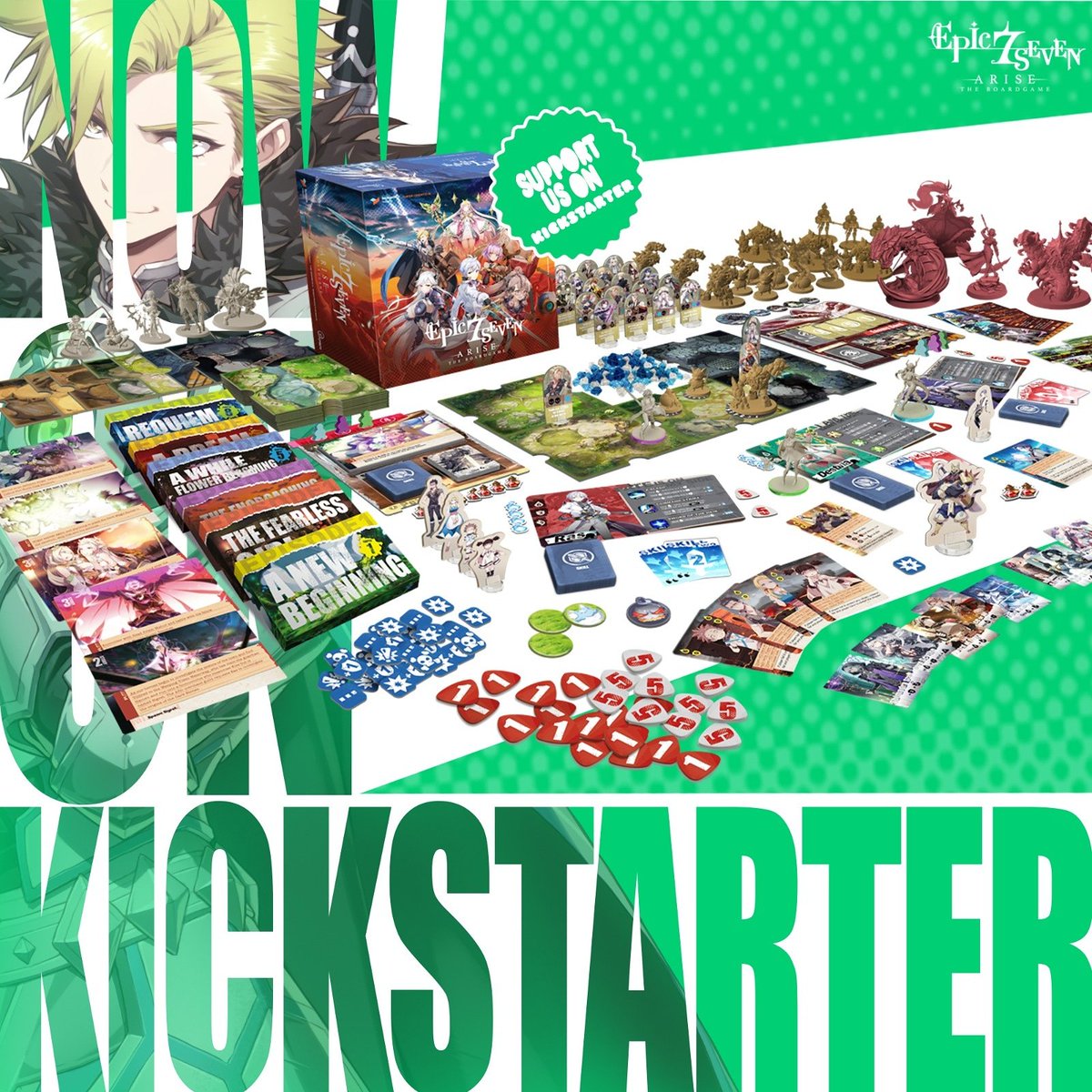 Epic Seven Arise: The Board Game is now LIVE on Kickstarter!🎉
Head over and back our campaign now!
kickstarter.com/projects/farsi…
If the campaign gets 2000+ backers within 48hrs of launch then a Kickstarter Exclusive Ludwig Miniature will be included with every Core and Deluxe Pledge!