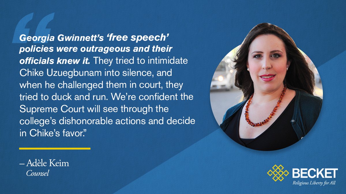  #SCOTUS should see this for what it is—the constitutional equivalent of a hit-and-run.  #SCOTUS  #FreeSpeech  #Uzuegbunam