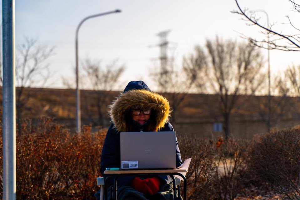 Therefore they are teaching at school on their computers. It was extremely cold, and honestly, a nice gesture from our community would be welcomed; folks came to drop off more coffee. These are the folks caring for our children, our youth, our future, we should act like it.