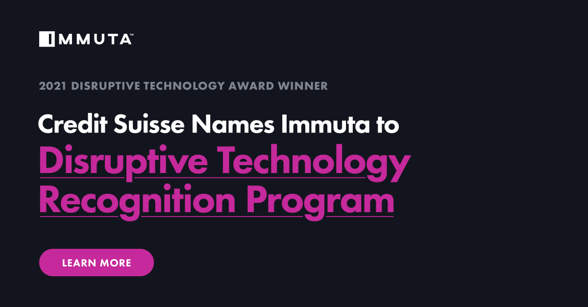 immuta's tweet photo. Thanks to @CreditSuisse for including @ImmutaData in its annual Disruptive Technology Recognition (#DTR) Program! 

This award recognizes the 5 most revolutionary companies in enterprise #IT.
 
Read more about the award here: https://t.co/nHhF4i9Tat https://t.co/PyV7LBUKNv