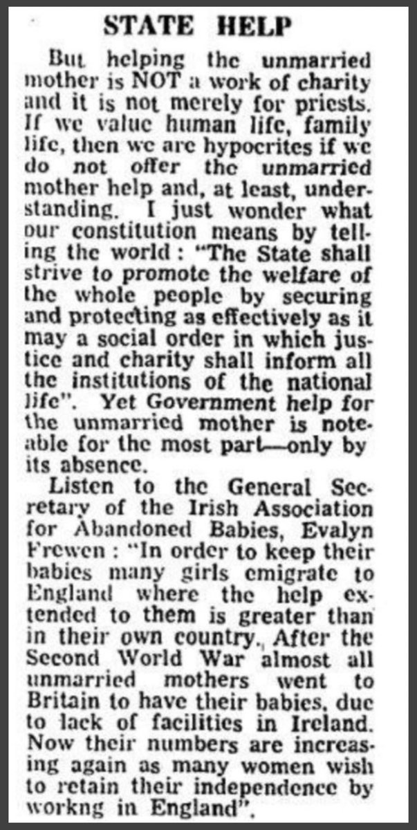 "In order to keep their babies many girls emigrate to England where the help extended to them is greater than in their own country." (Longford Leader, 17/11/1972)