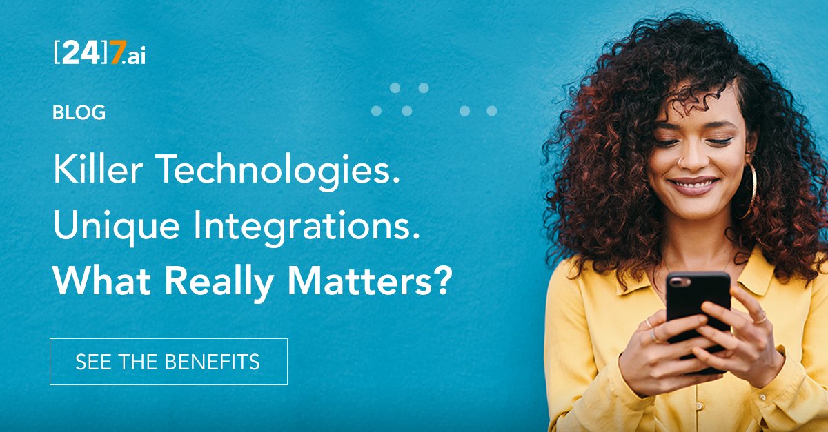 247ai's tweet photo. [Blog] What are the 21 top business reasons to adopt the only #CXplatform to integrate voice and digital channels, and live and virtual agents? We like No. 4 (“Use fewer agent resources”) and No. 9 (“Get better all the time”) but there are plenty more. https://t.co/1PIIq9qCCm https://t.co/FxwUNtEQOV