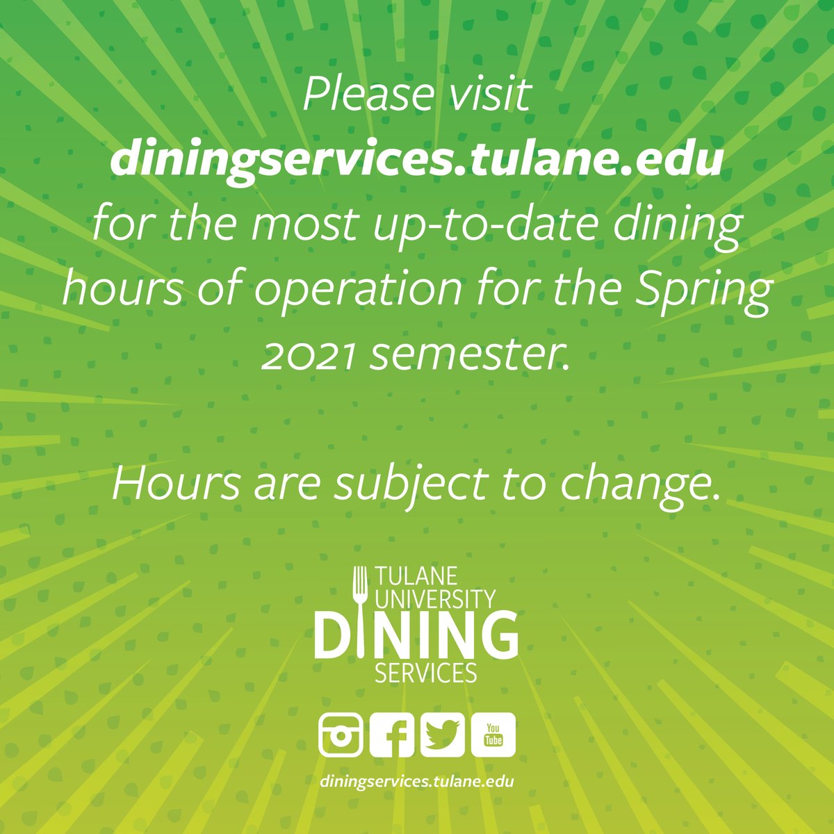 TulaneDining's tweet photo. https://t.co/iCVTXiXrwA