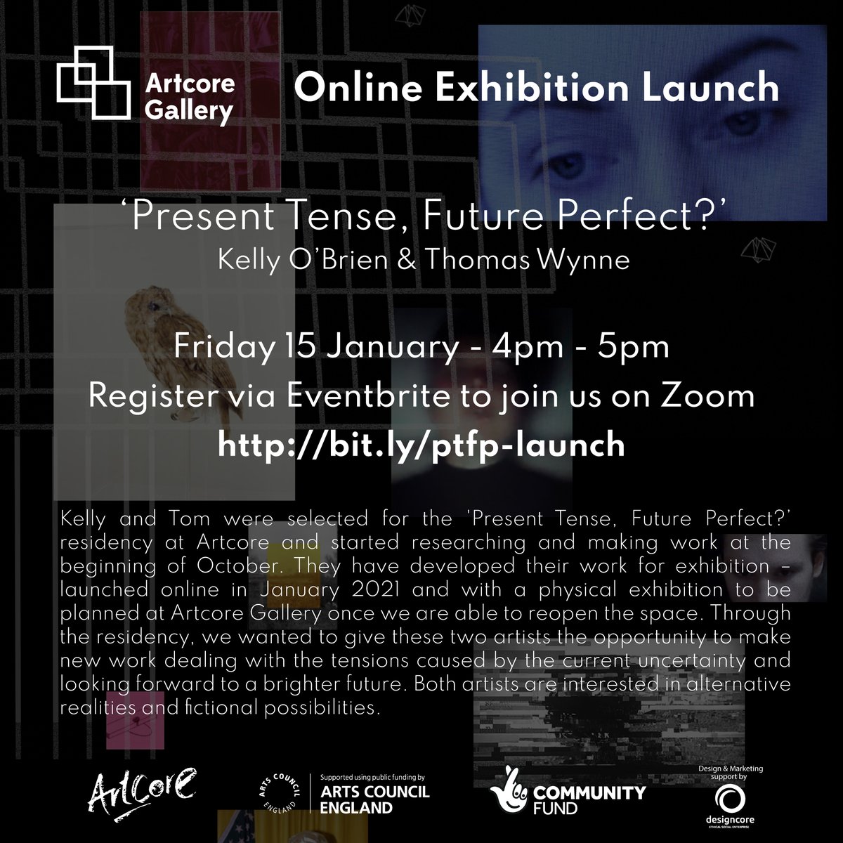 ArtcoreGallery7's tweet image. Join us this Friday 4-5pm for our online launch of 'Present Tense, Future Perfect?' by resident artists Kelly O’Brien &amp;amp; Thomas Wynne. There will be an informal tour of the online exhibition of works, led by Kelly &amp;amp; Tom with Artcore's Curators. More info: tinyurl.com/yy228eds