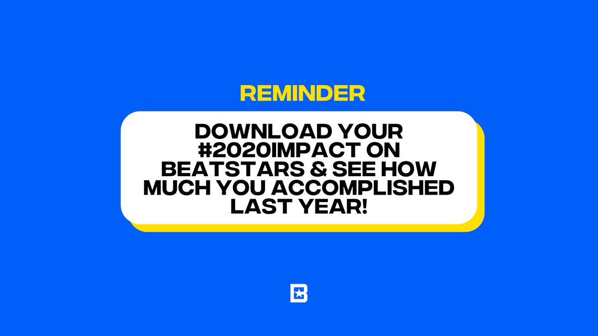 BeatStars's tweet photo. Join fellow creators & share your numbers with the world using the hashtag #2020IMPACT ๐ Download yours here: https://t.co/n8AhMc3d80 https://t.co/bQv6yZYMQm