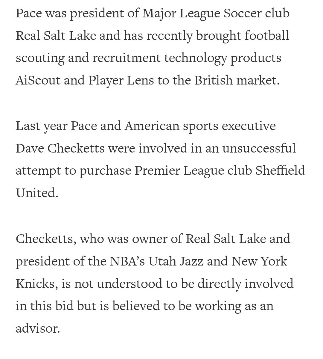 Yet he is reported as an advisor to the Burnley takeover. Which was surprising and a bit confusing. So I looked into it..