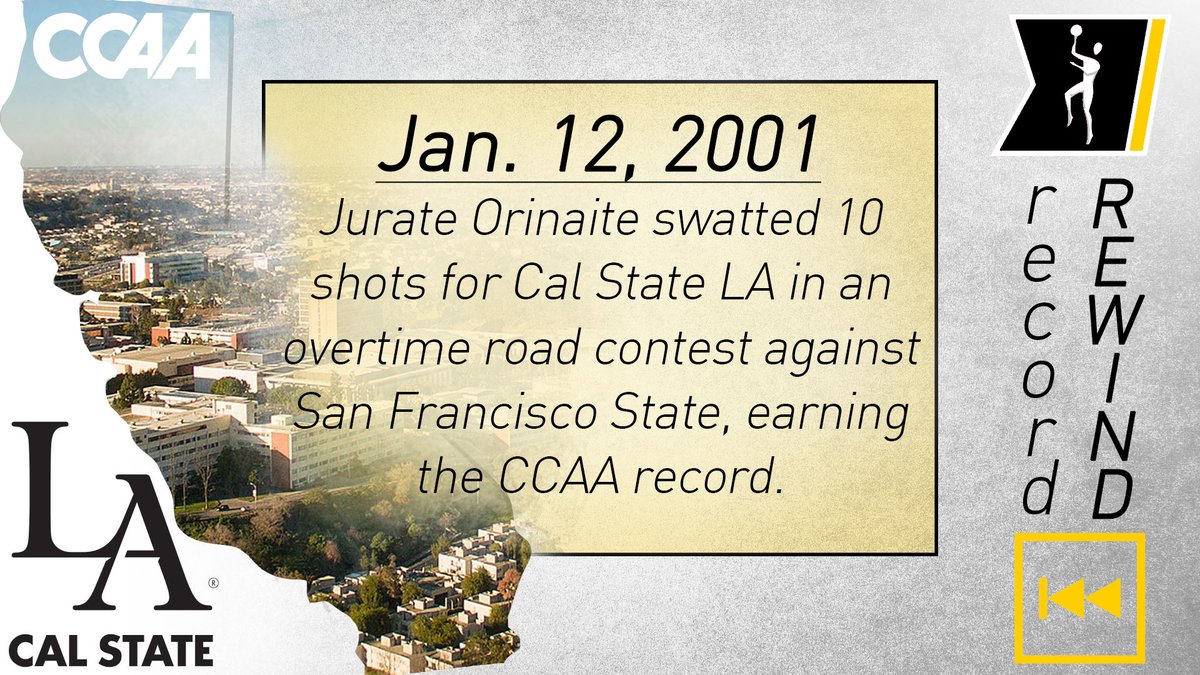 goccaa's tweet photo. #RecordRewind | 20 years ago today, @LAGoldenEagles' Jurate Orinaite recorded a #goCCAA-record 10 blocks in an overtime road contest against the Gators >>> https://t.co/Q4Z9ty55lL