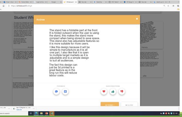 DTDeltaHTHA's tweet image. What a great day of online D&amp;amp;T lessons. We’ve been using digital whiteboards so the boys can work collaboratively and do peer assessment! This has worked a treat! It’s been great to see lots of interaction and sharing of ideas 💡😊 #collabrativelearning