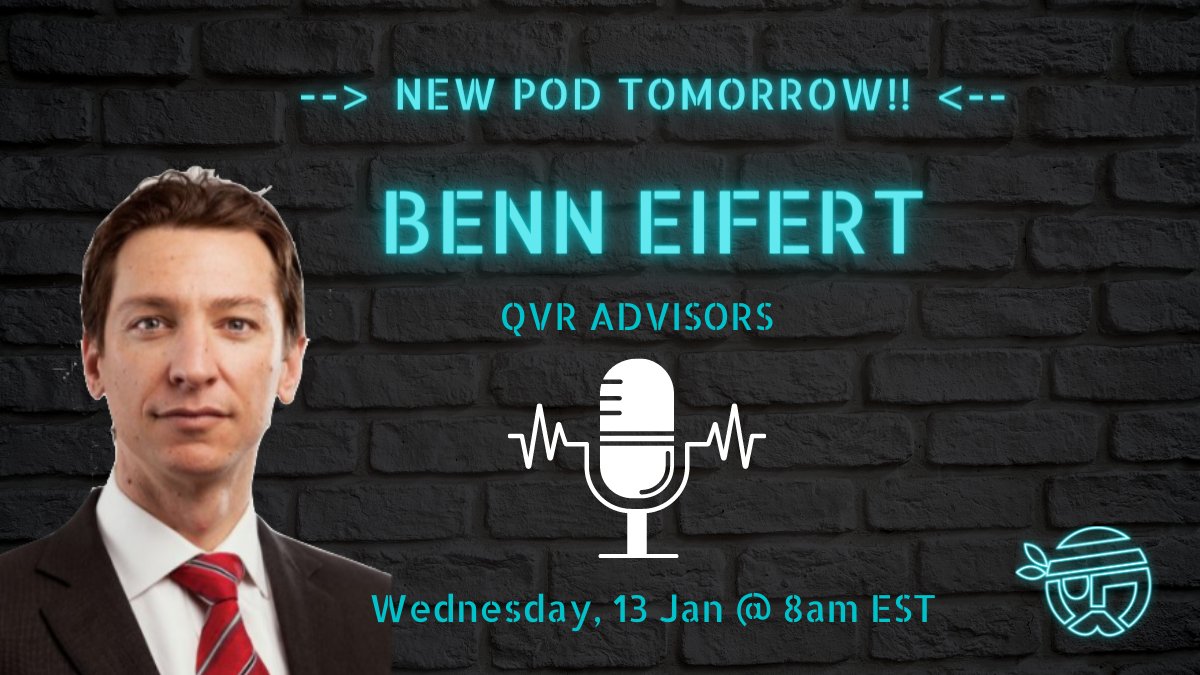 MutinyFunds's tweet photo. New pod tomorrow w/@bennpeifert from QVR Advisors!

Topics:

⚓  Volatility Arbitrage
⚓  Trading Strategies Using The VIX
⚓  European dividend futures

Subscribe to your favorite podcast platform to be notified! https://t.co/uQcOWhaZhd