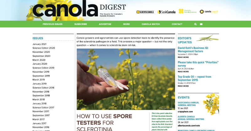 QuantumGenetix's tweet photo. Great article in the #canoladigest this month on #Qprotect thanks to @canolacouncil for great information on how to implement technology into cropping decisions #crop2021
Are you planning for the 2021 season?

https://t.co/jb55cnJ3lT
@AlbertaCanola @SaskCanola @CanolaGrowers