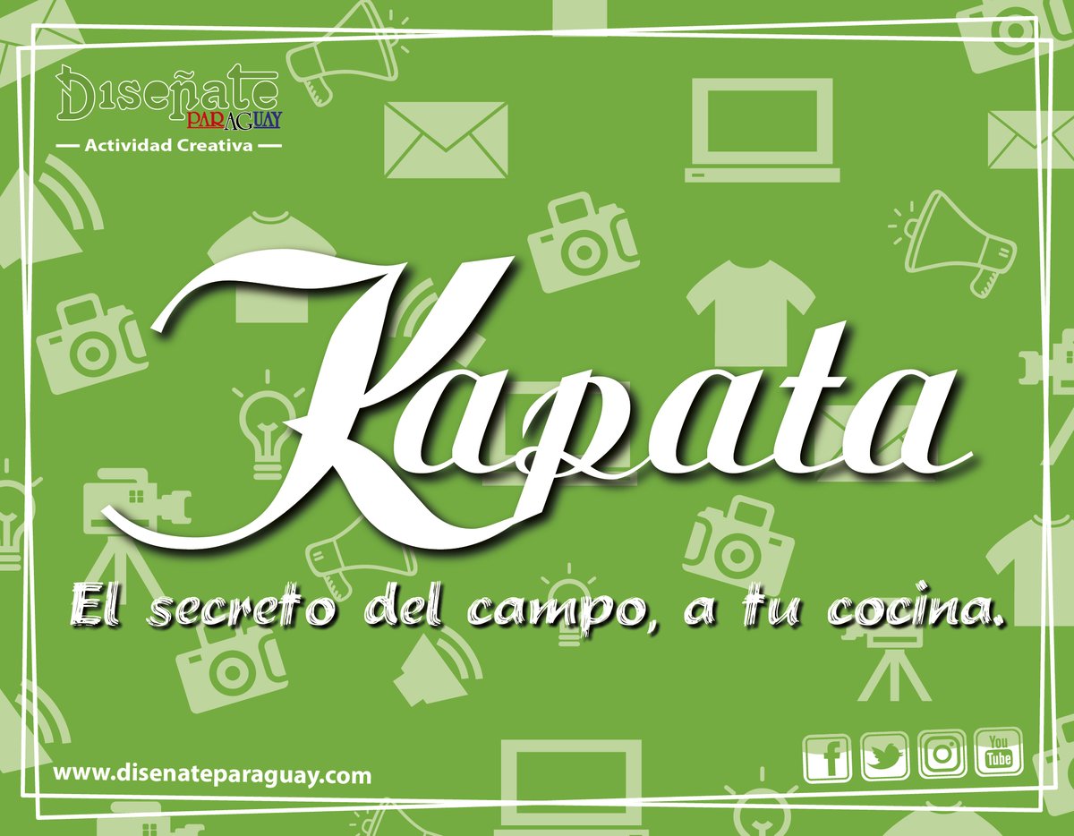 dte_paraguay's tweet photo. Le damos la bienvenida a Kapata "El Secreto del campo,
a tu cocina" a la "Actividad Creativa" 🥳🤩😎
estamos listos para condimentar todas las parrillas del país. 
.
Escribinos:
📲 https://t.co/e9p0mjbuJa
.
#Kapata #Kapatapy #SocialMedia 
#MarketingDigital #DiseñateParaguay https://t.co/pj33Mf51dO