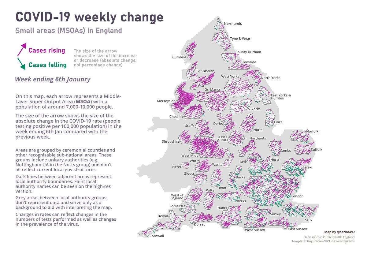 That's a pretty consistent story with  @carlbaker's excellent MSOA level map (based on data cut a couple of days later), at least for England.