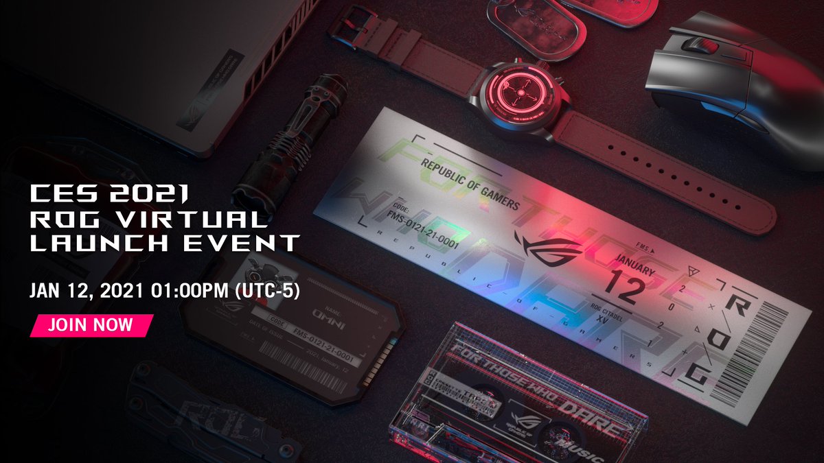 MisfitsGG's tweet image. Two ways to catch the @ASUS_ROG #CES2021 Virtual Launch Event 👀

Tune in on their Twitch channel or watch along on @ProxyFox’s co-stream!

#ROG » twitch.tv/asusrog
Proxy » twitch.tv/proxyfox