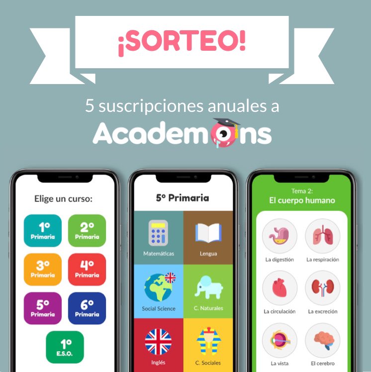 ¡Fantástico sorteo! Participa aquí: instagram.com/p/CJ9EGCIJbvh/… <a href="/academons/">Academons Primaria</a>
