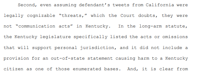 25/ Judge Bertelsman, quite properly, was having none of that absolutely asinine argument: