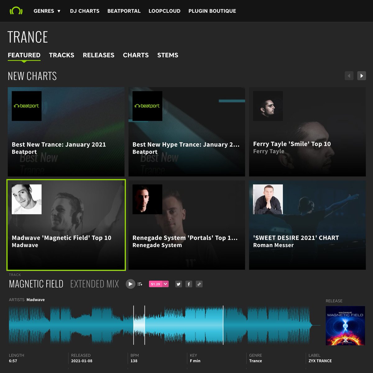 madwavemusic's tweet photo. Featured on the @beatport Trance landing page, discover now my current #Top10 Trance favourite tracks 🎶🚀😃

👉🏻 https://t.co/KHfnPuUxDK

#MagneticField #Beatport #TranceChart https://t.co/jgiZQJXlVS