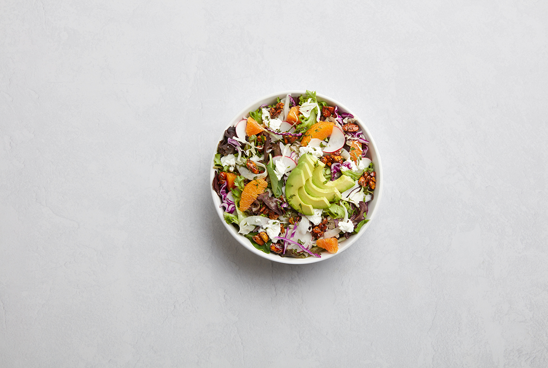 Even our Sunshine salad has to start somewhere! ☀️ Who's tried it?

🥗 SUNSHINE — MIXT greens, cabbage, herb spiced almonds, goat cheese, oranges, avocado, radishes, shaved fennel, fresh herbs + blood orange pomegranate vinaigrette