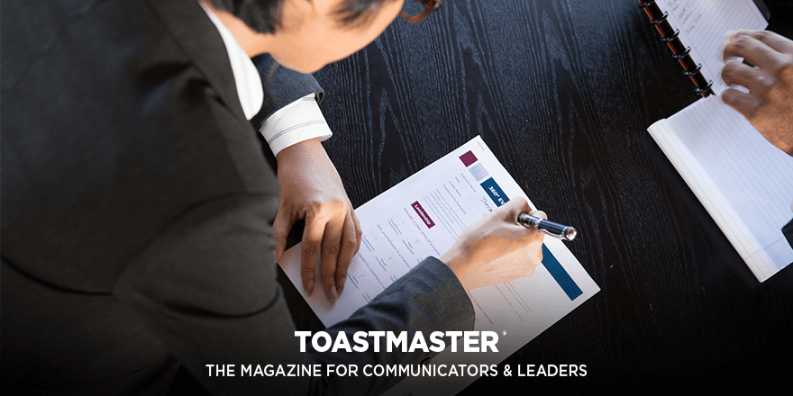 Toastmasters's tweet photo. “Encourage the speaker. That is key.” — Bill Brown, DTM
Learn how to prepare and what to look for as a new evaluator in this month’s Toastmaster Toolbox. 
https://t.co/1dAgJWhn97
#toastmasters #tips #tuesdaytips https://t.co/HCMRVZEtU3