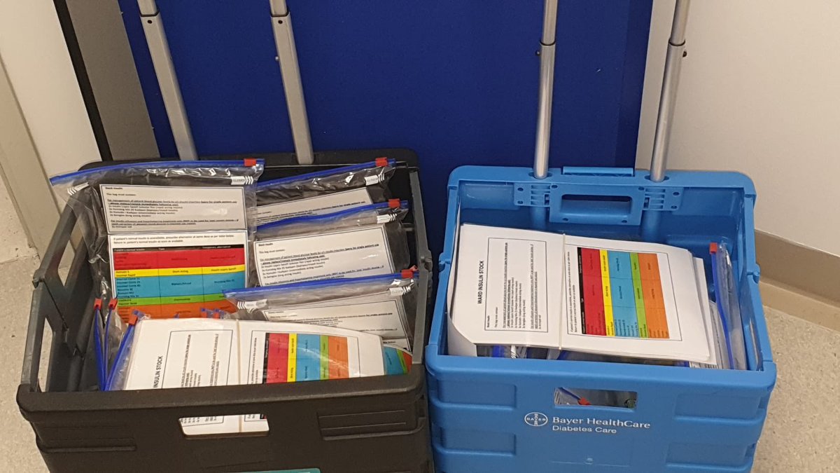 Insulin stock bags ready for delivery to all wards at GRH. Great new safety initiative launched today. ⁦<a href="/gloshospitals/">Gloucestershire Hospitals NHS Foundation Trust</a>⁩ ⁦<a href="/sphams/">Steve Hams</a>⁩ ⁦<a href="/SandraAttwood1/">Sandra Attwood</a>⁩ #insulinsafety #diabetes