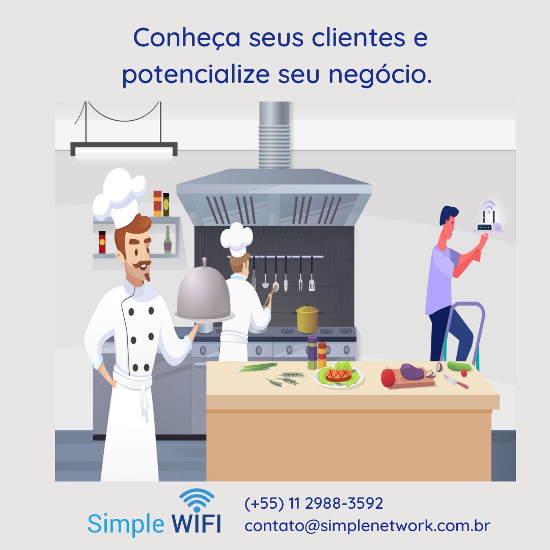 simplenetwork99's tweet photo. Conheça seus clientes e potencialize seu negócio! Simple Wifi é a solução ideal de marketing para restaurantes. #simplewifi #marketingpararestaurantes #gastronomia #fidelizacaodeclientes #planodecomunicação #estratégia #gestão #hotspot #estrategiacompetitiva #bancodedados #lgpd https://t.co/DzvQfW7rMu