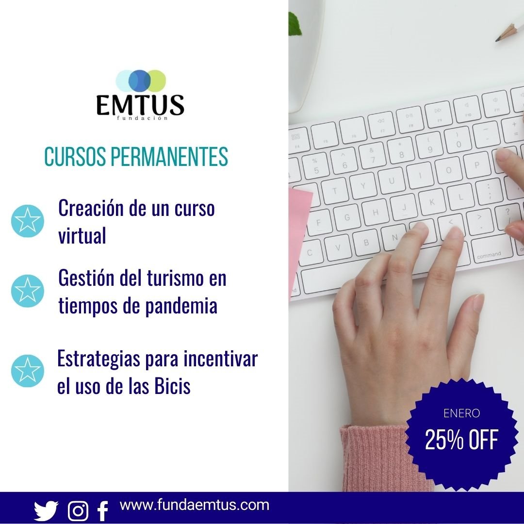 Durante este mes <a href="/fundaemtus/">Fundaemtus</a> estará ofertando los cursos permanentes con 25% menos del costo, información a emtusfundacion@gmail.com