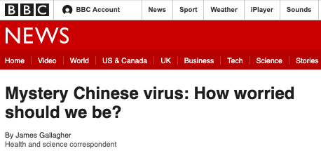 BBC News front page on 12 Jan offering: