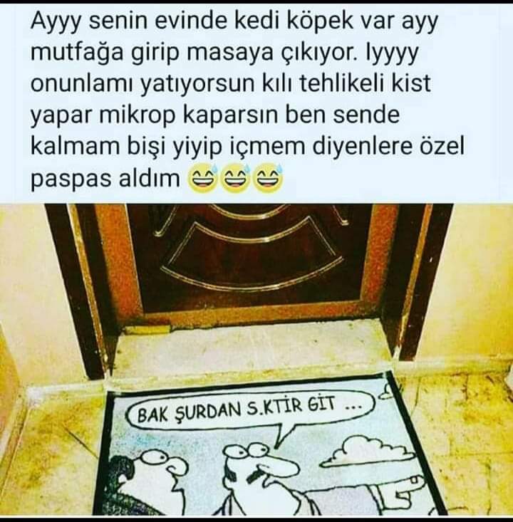 Çok iyiymiş herkes kapı önüne böyle bir paspas koymalı 😁😁😁