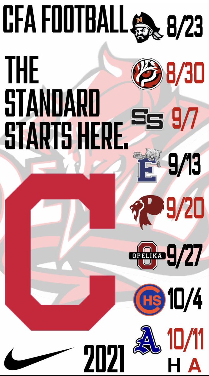 2021 CFA Football Schedule
Let’s get to work.
Better Every Day