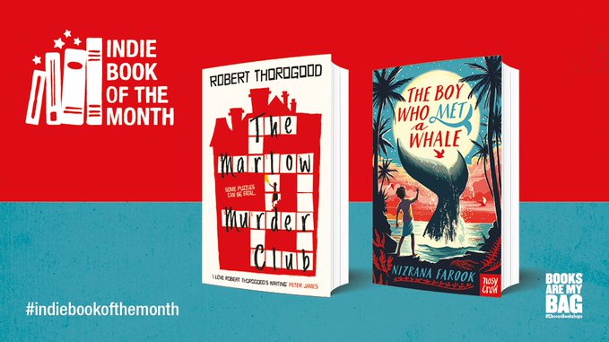 January's Indie books of the month

You can buy these from our @ukbookshop shopfront
The Marlow Murder Club -  uk.bookshop.org/a/2675/9780008…
The Boy who met a whale - uk.bookshop.org/a/2675/9781788…
@IndieBookshopUK @booksaremybag #ChooseBookshops
